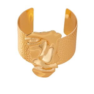Ensemble de bijoux en métal irrégulier à la mode masque forme tour de cou géométrique boucles d'oreilles en acier inoxydable anneau <span class=keywords><strong>Bracelet</strong></span> pour femmes cadeau de fête - Product Image 5