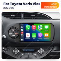 MEKEDE Android Auto 4 cœurs 2+32 Go FM Car-play Autoradio Lecteur multimédia de voiture Écran tactile IPS pour Toyota Yaris Vios 2012-2017