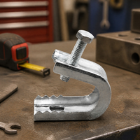 Abrazadera en C de Acero al Carbono Reforzado con Zinc, Mordaza Dentada, Perno Hexagonal, Tolerancia de Precisión de 0.002mm para Maquinaria OEM y Metal