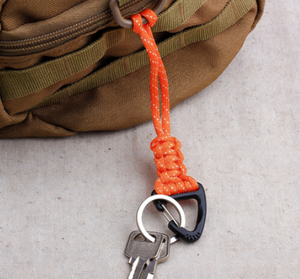 พวงกุญแจไนลอนทำมือแบบกำหนดเอง เชือกถักทนทาน พร้อมคาราไบเนอร์รูปสามเหลี่ยม ขนาด 12 ซม. 20 ซม. 46 ซม. ผลิตในจีน - Product Image 5