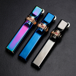 Cá nhân sáng tạo Windproof gas nhẹ hơn Inflatable kim loại màu xanh ngọn lửa bánh xe gas nhẹ hơn cho xì gà thuốc lá - Product Image 5