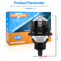 Phare LED double faisceau 3 pouces 20000LM, lentille de projecteur LED pour voiture, boîtier en aluminium, Plug and Play, design personnalisé disponible