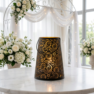 Wholesale Customizable Design Taper Metal Votive Candle Holder <b>Moroccan</b> Lantern for <b>Lighting</b> Decoration - Product Image 1