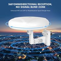 Antenne TV extérieure 1byone, omnidirectionnelle 360°, portée 100+ milles, VHF/UHF, compatible 4K, montage sur poteau, câble coaxial RG6 de 39 pieds pour HDTV
