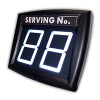 Système de gestion des files d'attente extérieur avec écran LED, télécommande sans fil, compteur LED blanc à 2 chiffres pour 10 000 tickets, idéal pour les commerces et les bureaux, garantie 1 an