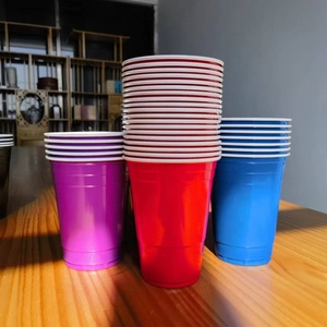 Tùy chỉnh thân thiện với môi trường 16oz cứng dùng một lần <span class=keywords><strong>PP</strong></span> Ly nhựa Sản phẩm mới cho cắm trại dã ngoại Bên-đầy màu sắc bia Pong ly - Product Image 3