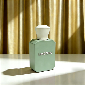 Luxury Custom Eco-friendly <b>Pink</b> Glass Perfume <b>Bottles</b> 30ml 50ml 100ml Irregular Black Shape with Screen Printed Box Packaging - Product Image 5