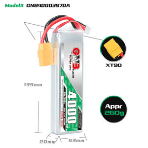 GNB GAONENG 4000mAh 3S 11,1 V 70C 140C XT90 RC Batería Rendimiento de calificación C de alta descarga - Product Image 3