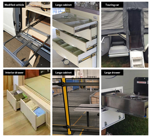 Guide per cassetti telescopiche per impieghi gravosi da 76 mm 225 kg Q235 per mobili, cassette degli attrezzi, cassetti tandem industriali e commerciali - Product Image 6