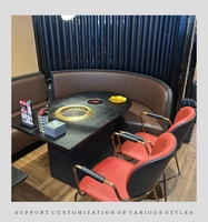 Barbecue coréen électrique sans fumée à surface plate pour l'intérieur, en acier inoxydable, avec table, pour hôtels et restaurants