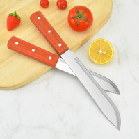 Ensemble de couteaux de boucher en acier inoxydable de 4 à 5,9 pouces avec manche en bois, finition haute brillance, couteau de cuisine professionnel écologique