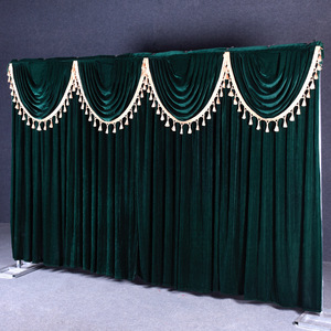 Cortina de terciopelo para escenario, tela de seda para decoración de cumpleaños, actuaciones de <span class=keywords><strong>canto</strong></span>, y telón de fondo para <span class=keywords><strong>bodas</strong></span>. - Product Image 2