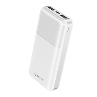 Vente chaude haute capacité 20000mah Power Bank double sortie USB 2.4A banque de charge pour téléphone