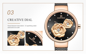 นาฬิกา NAVIFORCE รุ่น 5013 นาฬิกาข้อมือผู้หญิงสุดหรู ดีไซน์โดดเด่น สร้างแบรนด์ของคุณเอง ผู้ผลิตนาฬิกาจีน - Product Image 2