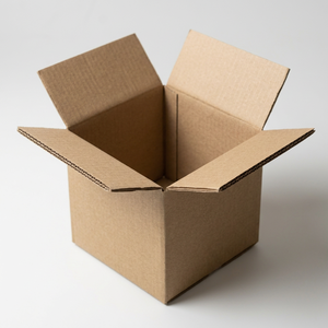 Recycled Corrugated Cardboard 5-Ply Flat Box Folder Handle Matt Laminated Hot Stamped Logo Custom Gift Craft Packaging Business - Product Image 1