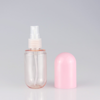 Flacon de pulvérisation en plastique PET macaron couleur pilule capsule en forme de voyage taille blanc rose bleu emballage cosmétique bouteille de pompe à brouillard fin