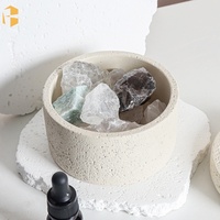 Diffuseur d'huile essentielle de cristal de citrine naturelle de conteneur de béton d'aromathérapie sans eau de recyclage de longue durée pour l'hôtel à la maison