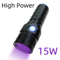 Lampe torche à lumière ultraviolette rechargeable USB-C, lumière noire P50 LED 365nm, lampe torche UV avec filtre noir Zwb2