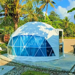 Dôme géodésique extérieur blanc personnalisé, serres transparentes pour événements de glamping de luxe modernes, tente quatre saisons - Product Image 1
