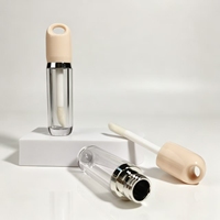 Gloss à lèvres transparent 5,5 ml, rouge à lèvres liquide, contenant en plastique avec pinceau, usage cosmétique, impression personnalisée, format voyage, OEM