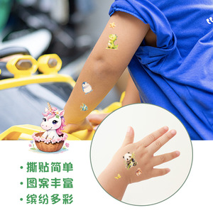 6 unids/pack pegatinas de transferencia de agua brazo pegatinas niños cara pegatinas colorido dibujos animados cara tatuaje - Product Image 3