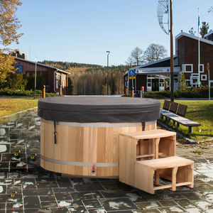 อ่างแช่น้ำแข็งพร้อมตู้แช่น้ำเย็นทำจากไม้กลางแจ้ง - Product Image 5