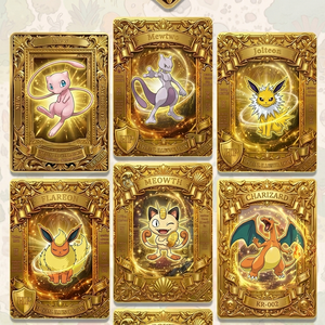 Cartes à collectionner Anime Artboard Pokémon personnalisées avec bord doré, personnages de <span class=keywords><strong>manga</strong></span> japonais, impression couleur, jeu de table - Product Image 5