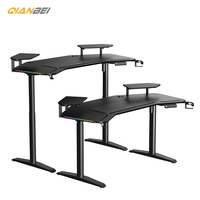Table d'étude de bureau réglable en hauteur pour enfants cadre double moteur ergonomique ordinateur jeu et bureau réglable en hauteur