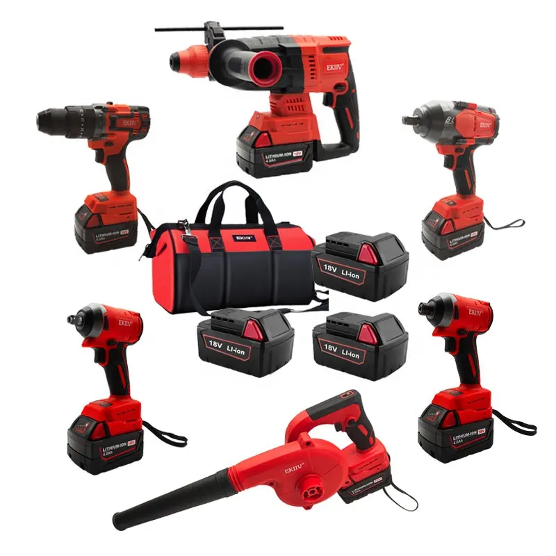 EKIIV, Новые герметичные оригинальные продажи, EKIIV Combo Power Tools, 15 наборов, набор инструментов, 20 В вольт, 18 В, EKIIV сверла/Беспроводная Дрель