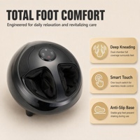 Masseur de pieds à air comprimé avec télécommande, 4 modes, 3 niveaux de chaleur, housse lavable, minuterie réglable, masseur de pieds pour la maison