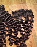 Extensions de cheveux humains bruts vague indienne bouclés cambodgiens naturels ondulés vietnamiens birmans bouclés paquets de cheveux bruts vente en gros