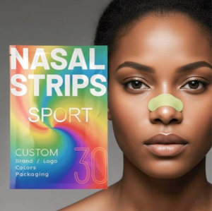 超強力低刺激性不織布/PE製 痛くない除去 カスタムロゴ入り アスレチック/スポーツ用 鼻腔拡張テープ いびき防止 - Product Image 1