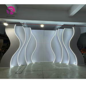 Sự Kiện Hôn Nhân Trang Trí Bảng Điều Chỉnh Đứng Vòm Cổng Sóng Dải Ánh Sáng Backdrop Đám Cưới Trắng Backdrop Cho Lễ Địa Điểm Thiết Lập - Product Image 2