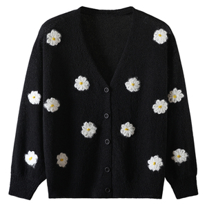 Oem Women Lovely Casual Sweater <strong>Cardigan</strong> Embroidery Custom Color Size Women Wear Shrink Proof <strong>Full</strong> <strong>Length</strong> <strong>Cardigan</strong> - Product Image 4