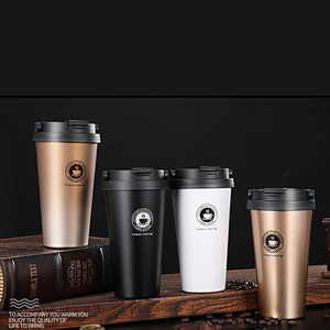 450ml cổ điển chân không cách nhiệt cà phê cup 17Oz thép không gỉ du lịch cốc cà phê Tumbler với xử lý Nắp - Product Image 5