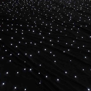 Full color Starry Sky Cloth Drape Background Stage Disco DJ Wedding RGB Star Led Light Curtain con DMX per la decorazione dello sfondo - Product Image 1