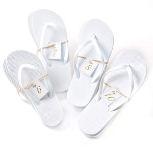 <span class=keywords><strong>Ciabatte</strong></span> Estive Personalizzate, Infradito <span class=keywords><strong>da</strong></span> Spiaggia Bianche Economiche all'Ingrosso per Matrimoni - Product Image 1