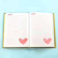Shein — couverture en forme de couronne, carnet de notes à paillettes pour filles, cahier de journal intime à paillettes magiques