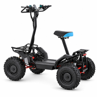 Trottinette électrique à vitesse réglable pour enfants, adultes, adolescents, divertissement familial, sûre, 4 roues, avec batterie amovible et siège
