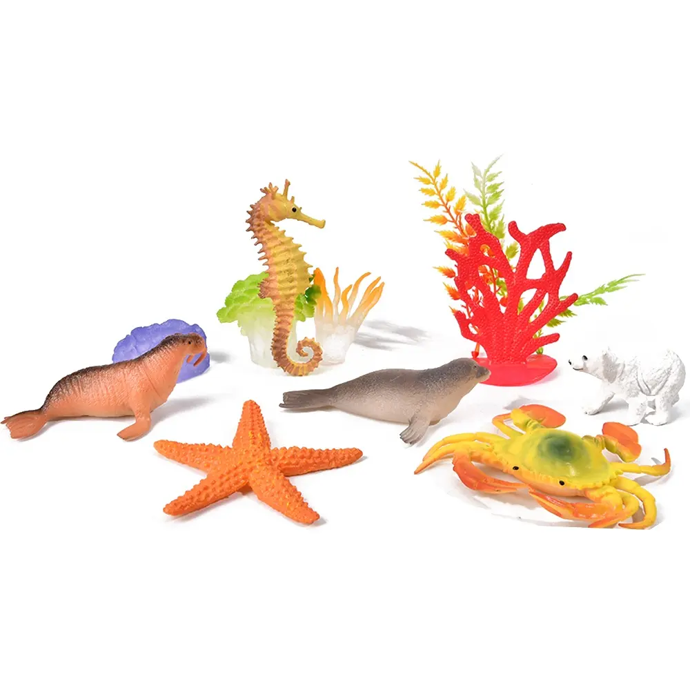 2023 New Arrival Realistic Sea Animal Toy Educational Toy 12PCS PVC Toys Set Sea Animal Figurines Set
