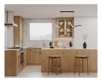 Armoire modulaire personnalisée professionnelle Allure Cuisine Armoire prête à assembler pour meubles de maison
