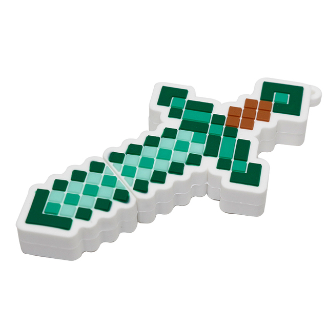 Sword-Shaped Cartoon PVC Pen Drive USB 4GB 8GB 16GB 32GB New Promotional 2.0 3.0 Interface Custom Colors CE Certified 1-Year