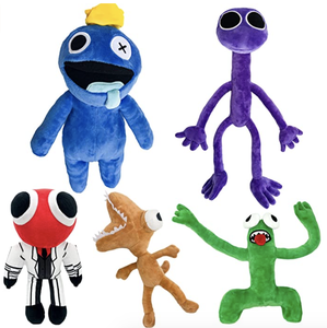 New Arrival Cartoon Game Plush Toy Kawaii Character 30cm Blue Monster Stuffed Soft Animal Plushies Toys for Fans Kids