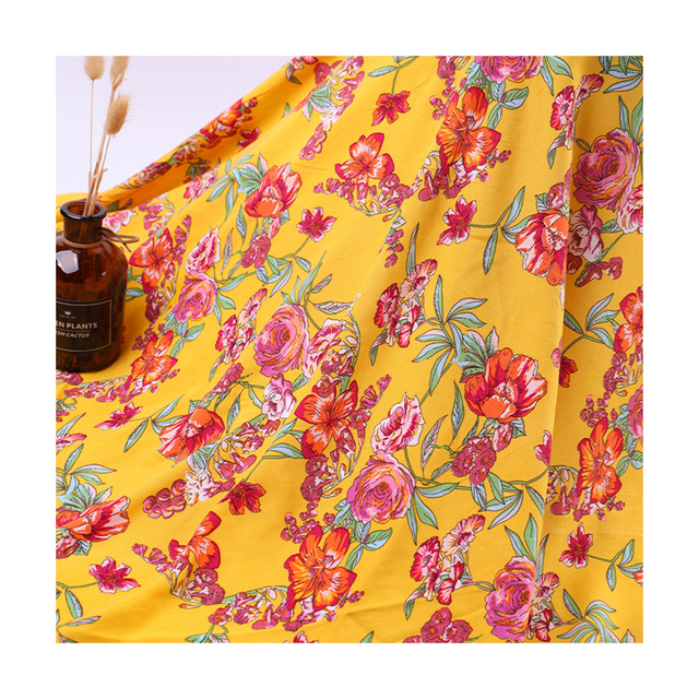 Digital Printing Fashion Design Woven 100% Rayon Printed Fabric for Dress
