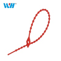 Attaches-câbles en silicone réutilisables à réglage rapide, robustes, ronds, détachables, pour la gestion des câbles en nylon perlé