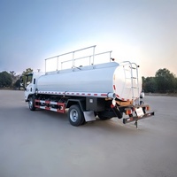Camion-citerne à huile ISUZU 4X2, camion-citerne de ravitaillement en huile 150-250HP, camion-citerne à carburant en acier inoxydable 10CBM