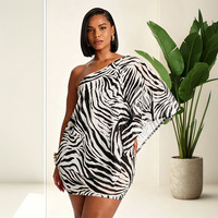 Nouvel ensemble 2 pièces d'été pour femme, décontracté, sexy, écologique, respirant, en maille, imprimé zèbre, coupe ajustée