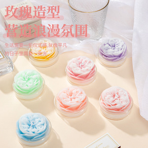 เทียนหอมกลิ่นกุหลาบออสติน นอร์เทิร์นมู ทำจากขี้ผึ้งถั่วเหลืองผสม รูปทรงดาว สำหรับของขวัญวันวาเลนไทน์และวันเกิด - Product Image 1