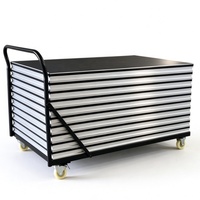 Chariot de scène roulant pour plateformes de scène de 4x8 pieds, chariot de scène