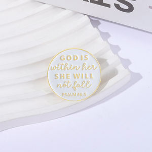 พระเจ้าอยู่ในตัวเธอเธอจะไม่ล้มเหลวเข็มเคลือบฟันข้อสดุดี46:5.เข็มกลัดโลหะคริสเตียนเข็มกลัดปกเสื้อเครื่องประดับของขวัญสำหรับเพื่อน - Product Image 2